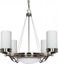  60/607 - Polaris - 6 Light Chandelier with Satin Frosted Glass - Brushed Nickel Finish