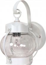  60/630 - 1 Light 11" - Onion Lantern with Clear Seeded Glass - White Finish