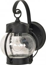  60/632 - 1 Light 11" - Onion Lantern with Clear Seeded Glass - Textured Black Finish