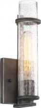  60/6381 - Donzi - 1 Light Vanity with Clear Seeded Glass - Iron Black Finish