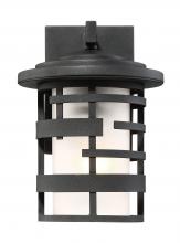  60/6401 - Lansing - 1 Light 10" Wall Lantern with Etched Glass - Textured Black Finish