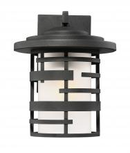  60/6402 - Lansing - 1 Light 12" Wall Lantern with Etched Glass - Textured Black Finish