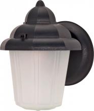  60/641 - 1 Light 9" - Hood Lantern with Satin Frosted Glass - Textured Black Finish