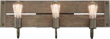  60/6429 - Winchester - 3 Light Pendant with Aged Wood - Bronze Finish