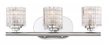  60/6443 - Votive - 3 Light Vanity with Clear Glass - Polished Nickel Finish