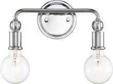  60/6562 - Bounce - 2 Light Vanity with Crystal Accent - Polished Nickel Finish