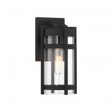  60/6571 - Tofino - 1 Light Small Wall Lantern - Clear Glass - Textured Black Finish