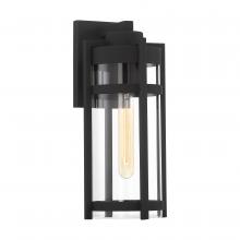  60/6572 - Tofino - 1 Light Medium Wall Lantern - Clear Glass - Textured Black Finish