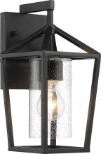  60/6591 - Hopewell- 1 Light Small Wall Lantern - with Clear Seeded Glass - Matte Black Finish