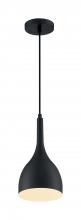 Nuvo 60/7086 - Bellcap - 1 Light Pendant with- Matte Black Finish