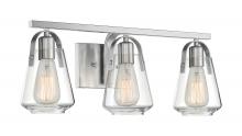  60/7113 - Skybridge - 3 Light Vanity with Clear Glass - Brushed Nickel Finish