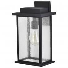  60/7376 - Sullivan; 1 Light Large Wall Lantern; Matte Black with Clear Seeded Glass
