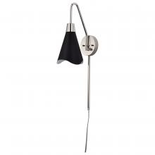  60/7469 - Tango; 1 Light; Wall Sconce; Matte Black with Polished Nickel
