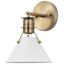 60/7520 - Outpost; 1 Light; Wall Sconce; Matte White with Burnished Brass