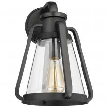  60/7556 - Everett; 1 Light; Large Wall Sconce; Matte Black with Clear Glass
