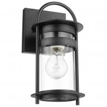  60/7640 - Bracer; 1 Light; Small Wall Lantern; Matte Black Finish with Clear Glass