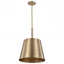  60/7938 - Alexis 1 Light Large Pendant; Burnished Brass and Gold Finish