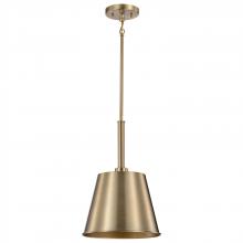  60/7939 - Alexis 1 Light Small Pendant; Burnished Brass and Gold Finish