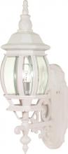  60/885 - Central Park - 1 Light 20" Wall Lantern with Clear Beveled Glass - White Finish