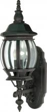  60/887 - Central Park - 1 Light 20" Wall Lantern with Clear Beveled Glass - Textured Black Finish