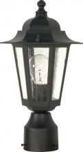  60/996 - Cornerstone - 1 Light 14" Post Lantern with Clear Seeded Glass - Textured Black Finish