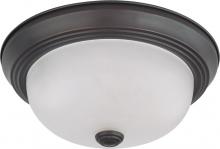  62/1011 - 2 Light - LED 11" Flush Fixture - Mahogany Bronze Finish - Frosted Glass - Lamps Included