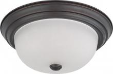  62/1012 - 2 Light - LED 13" Flush Fixture - Mahogany Bronze Finish - Frosted Glass - Lamps Included