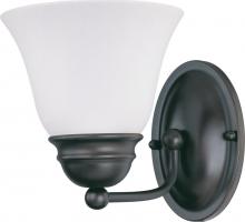  62/1021 - 1 Light - Empire LED 7" Vanity Wall Fixture - Mahogany Bronze Finish - Frosted Glass - Lamp
