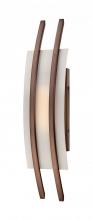  62/122 - Trax - LED Wall Sconce with Frosted Glass - Hazel Bronze Finish