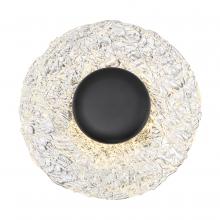  62/1494 - Riverbed -LED Flush - with Woven Glass - Matte Black Finish