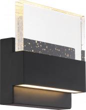  62/1512 - Ellusion - LED Medium Wall Sconce - with Seeded Glass - Matte Black Finish