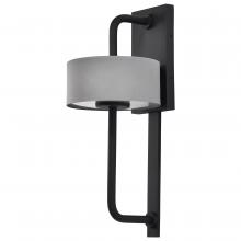 Nuvo 62/1608 - Overtop; 10W LED; Large Wall Lantern; Matte Black & Silver