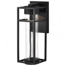  62/1612 - Ledges; 6W LED; Medium Wall Lantern; Matte Black with Clear Seeded Glass