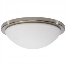  62/1843 - Button; 13 Inch LED Flush Mount Fixture; Brushed Nickel Finish; CCT Selectable; 120 Volts