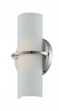  62/185 - Tucker - LED Wall Sconce with Etched Opal Glass - Polished Nickel Finish