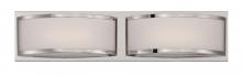  62/312 - Mercer - (2) LED Wall Sconce with Frosted Glass - Polished Nickel Finish