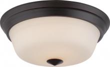  62/373 - Calvin - 2 Light Flush Fixture with Satin White Glass - LED Omni Included