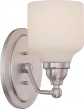  62/386 - Kirk - 1 Light Vanity Fixture with Satin White Glass - LED Omni Included