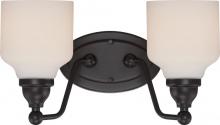  62/397 - Kirk - 2 Light Vanity Fixture with Satin White Glass - LED Omni Included