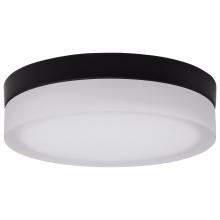  62/568 - Pi; 9 Inch LED Flush Mount; Black Finish; Frosted Etched Glass; CCT Selectable; 120 Volts