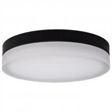  62/570 - Pi; 14 Inch LED Flush Mount; Black Finish; Frosted Etched Glass; CCT Selectable; 120 Volts