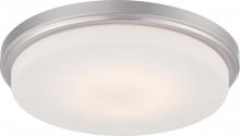  62/609 - Dale - LED Flush with Opal Frosted Glass - Brushed Nickel Finish