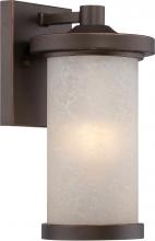 62/641 - Diego - LED Small Wall Lantern with Satin Amber Glass - Mahogany Bronze Finish