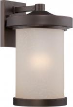 62/642 - Diego - LED Large Wall Lantern with Satin Amber Glass - Mahogany Bronze Finish