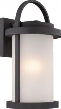  62/652 - Willis - LED Large Wall Lantern with Antique White Glass - Textured Black Finish