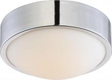 62/771 - Perk - 9'' LED Flush with White Glass - Polished Nickel Finish