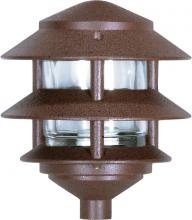  SF76/632 - 1 Light - 8" Pathway Light - Two Louver - Small Hood - Old Bronze Finish