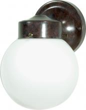  SF76/703 - 1 Light - 6" Outdoor Wall with White Globe - Old Bronze Finish