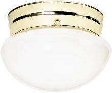 Nuvo SF77/061 - 2 Light - 10" Flush with White Glass - Polished Brass Finish