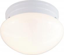 Nuvo SF77/062 - 2 Light - 10" Flush with White Glass - White Finish
